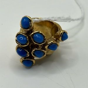 YVES SAINT LAURENT YSL Black Gold Arty Dots Statement Cocktail